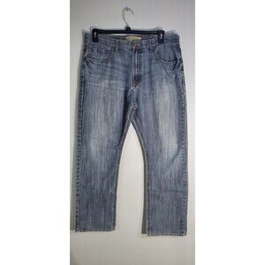Mens Wrangler Denim Blue Jeans Mens 36x30 Relaxed Straight 100% Cotton